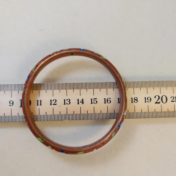 Colorful Cloisonné Bangle Set - Picture 12 of 16